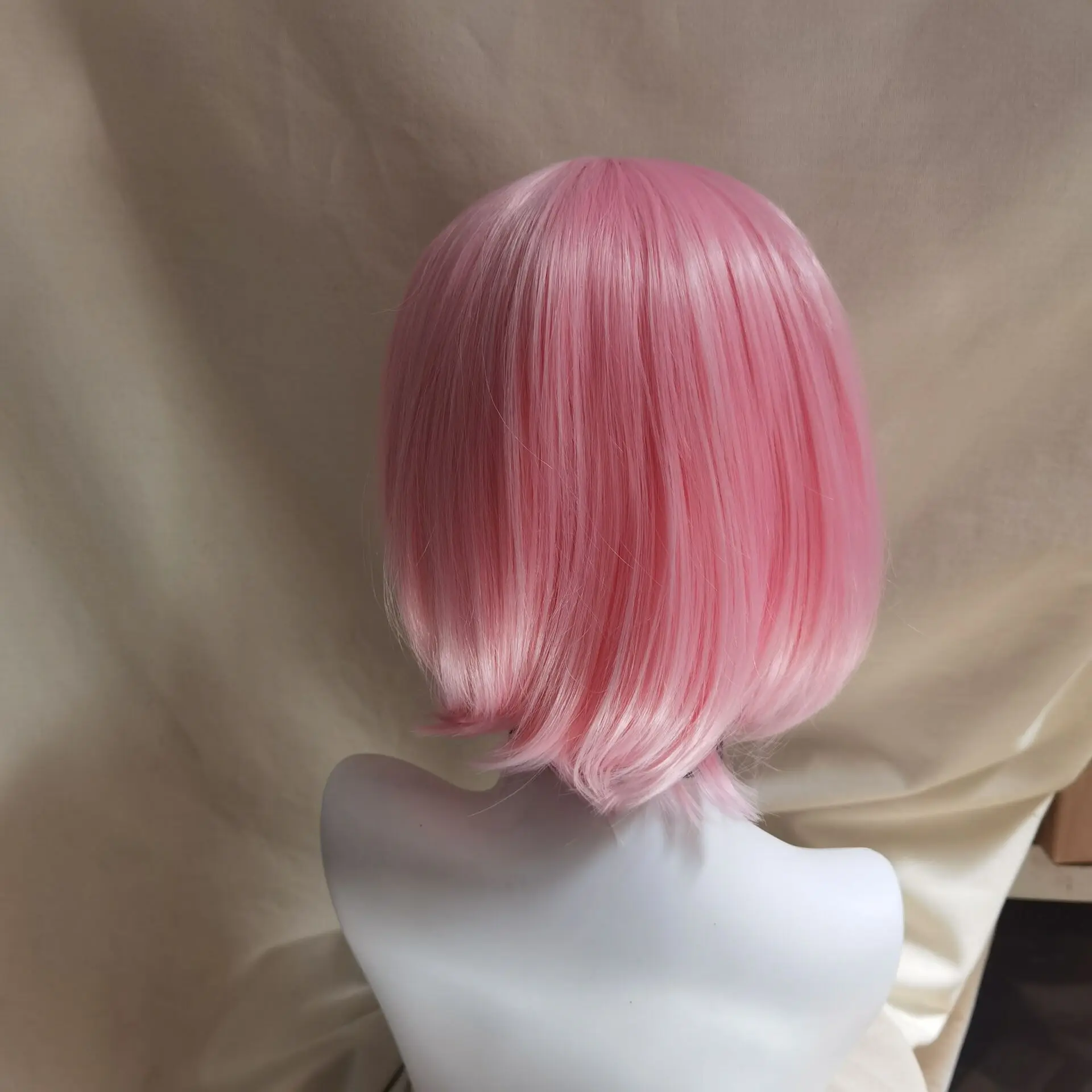 Perruques Courtes Droites Roses pour Cosplay, Costume Haikyuu pour Hommes, Anime Harlot Sakura, Perruques de Cheveux de ixDouces