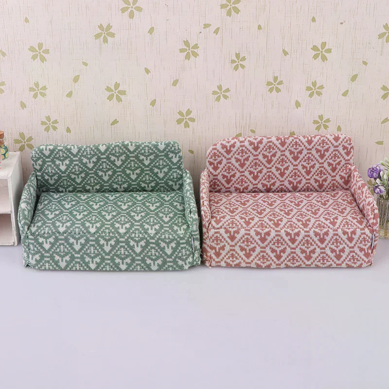 Puppenhaus Sofa Micro Szene handgemachte Montage DIY Modell Miniatur Möbel Spielhaus Landschaft Puppen Zubehör