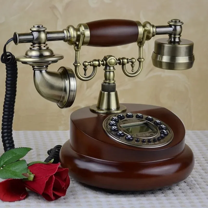 European retro old-fashioned turntable phone household landline phone wireless card