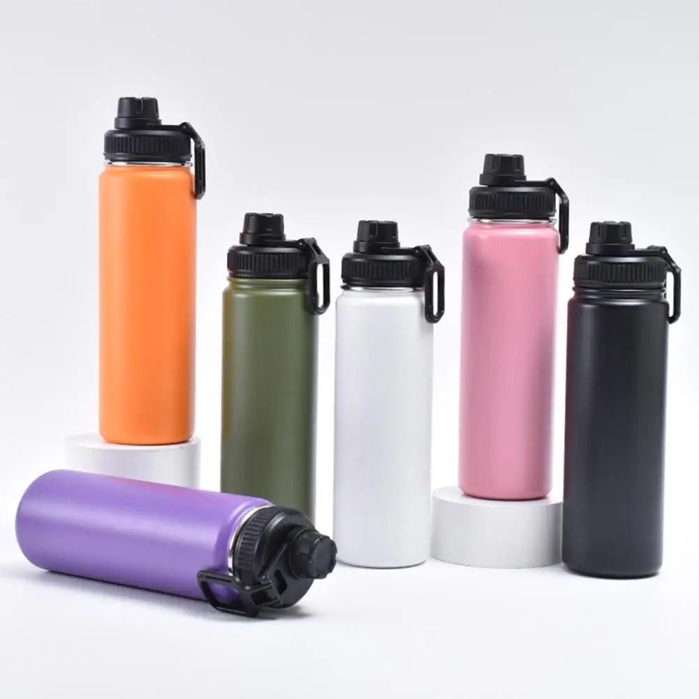 

750ML Water Bottle with Anti-Dust Lid Stainless Steel Bottle Insulated Flask Leak Proof Cup Thermal Insulated Water Bottle