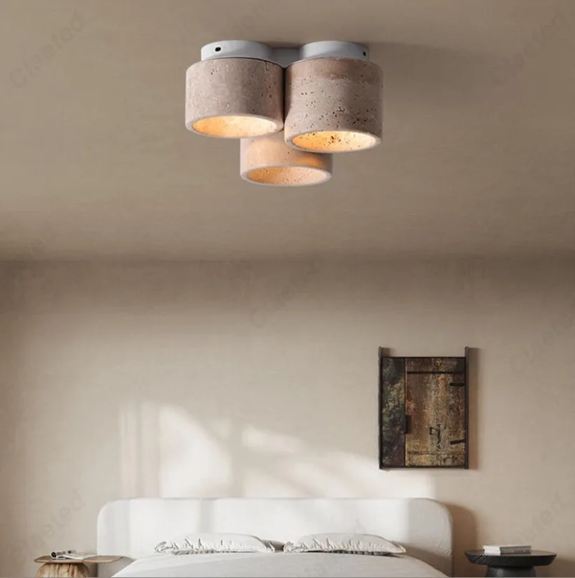 

Креативный новый ретро светодиодный потолочный светильник с желтой пещерой, кремовый ветер, гостиная, коридор, коридор, балкон, спальня, атмосферное освещение