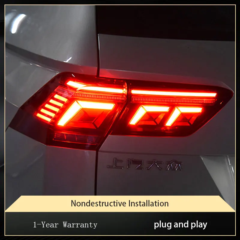 Car Lights For Volkswagen VW Tiguan L 2017-2021 Taillight Upgrade Modified High Configuration LED DRL New Tail Lamp Accessories