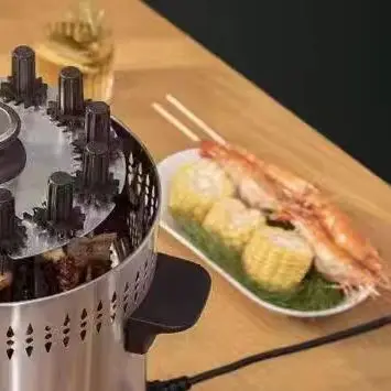 Electric Grills Automatic Rotating Barbecue Machine Small Machine Home Smokeless BBQ Temperature Control