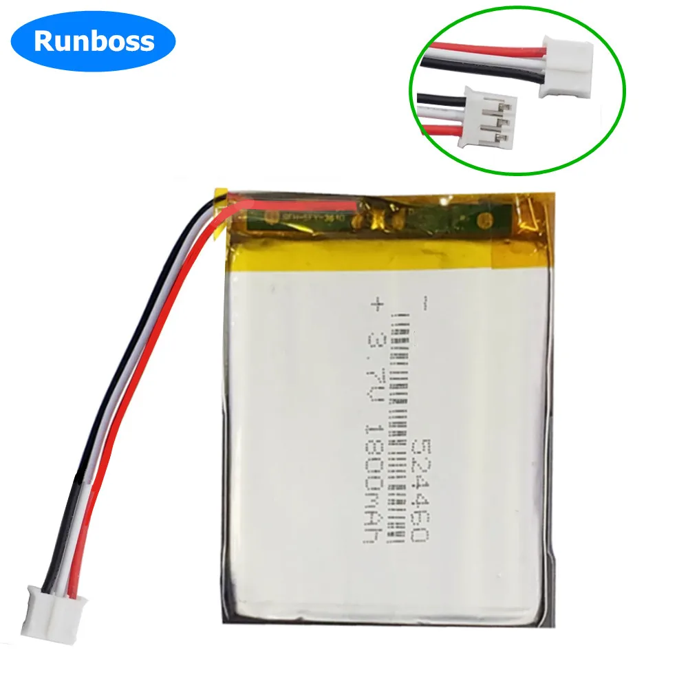 

3.7V 524663 524460 504560 1800mAh Lithium Polymer Lipo Battery 2.0mm 3Pin Plug Replacement for Lotoo Paw 5000MK2