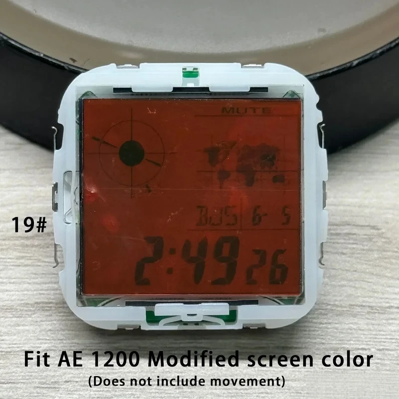 2PCS AE-1200 For Casio Small Square AE1200 AE1300 1400 Dial Modification Kit 3299 Movement Color Stickers DIY Screen accessories