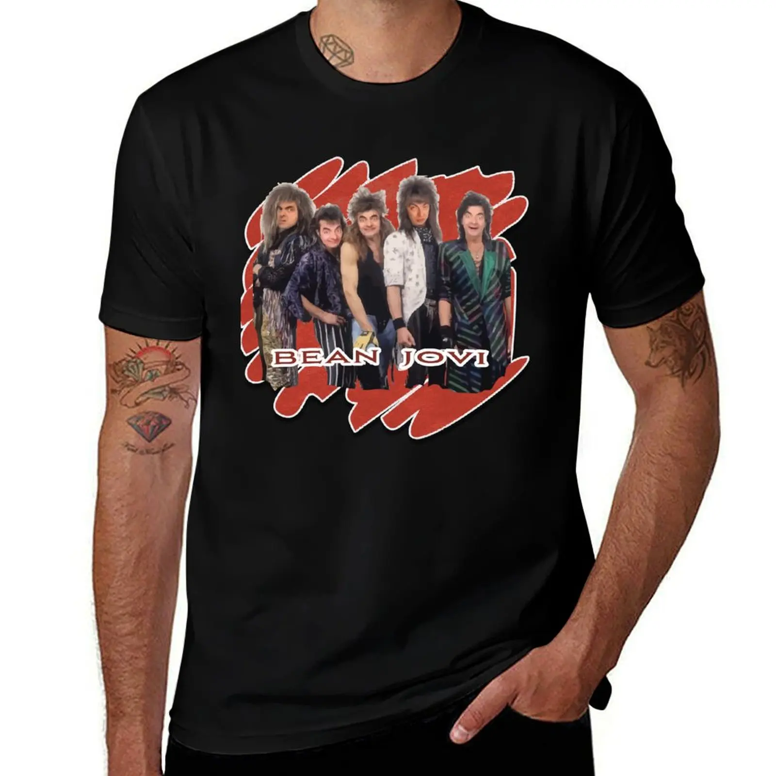 Bean Jovi Rock Band 1990 Pop Rock Comedian Funny Music T-Shirt anime t shirts for man T-Shirt