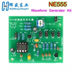 DC6-12V NE555 Pulse Generator Module Sine/Triangle/Square Wave Generator Multi-Channel Waveform Signal Generator DIY Kit