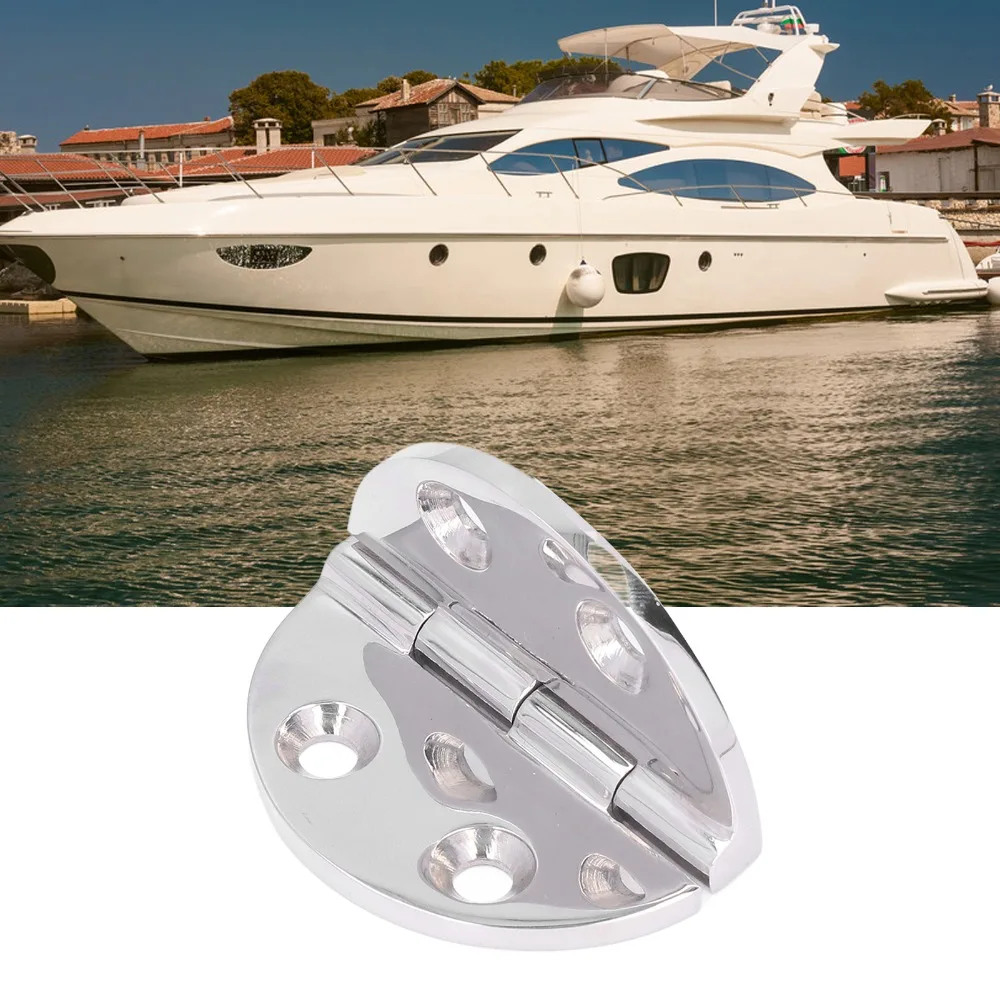 2pcs Cabinet Door Heavy Duty Round Hinge Solid Cast Marine Grade Boat Hatch Hinges 316 Stainless Steel Hinges Marine Equipment