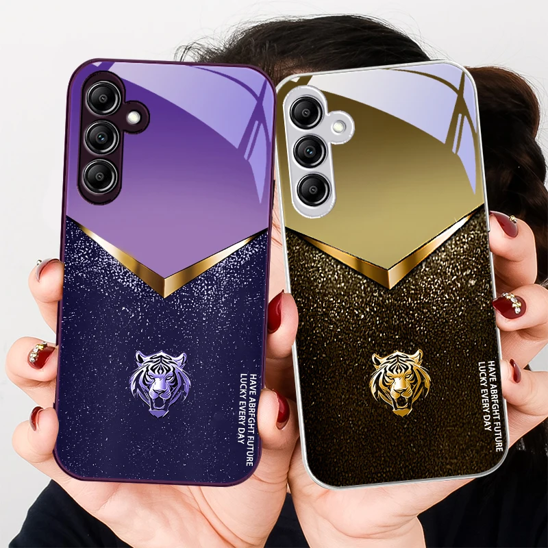 

Noble golden tiger head For Samsung A20 30 22 23 24 25 26 31 32 A33 34 35 42 50 51 52 53 54 55 56 70 71 72 73 glass phone case