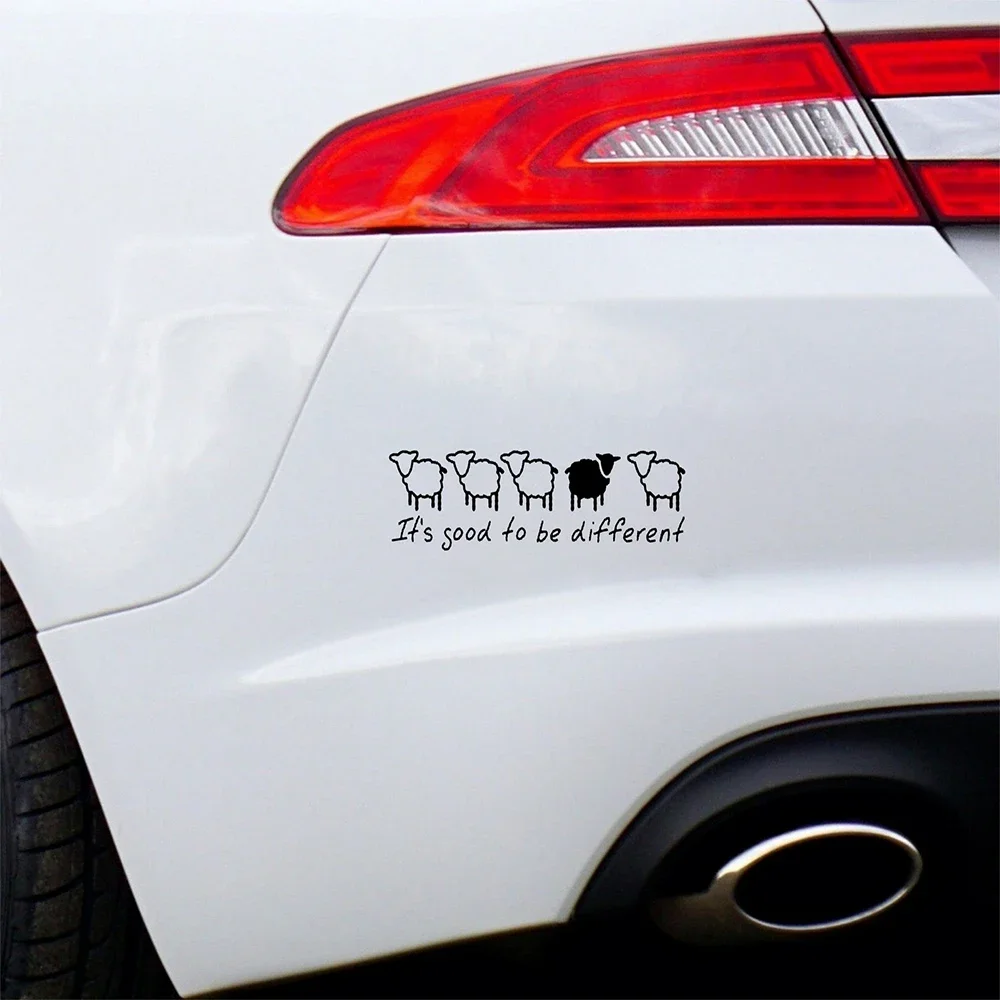 Car Motorcycle Laptop Water Bottle Window Sheep Silhouette Text Vinyl Sticker Waterproof UV Resistant Novelty Decor Decal for