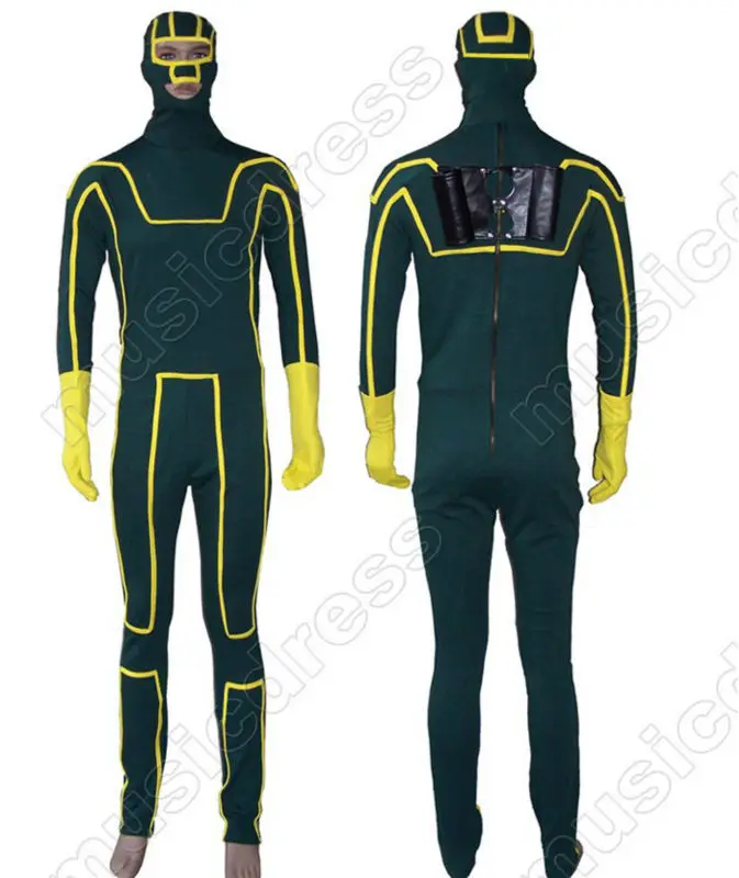 Customized Kick Ass Dave Lizewski Cosplay Halloween Costume Jumpsuit Any Size