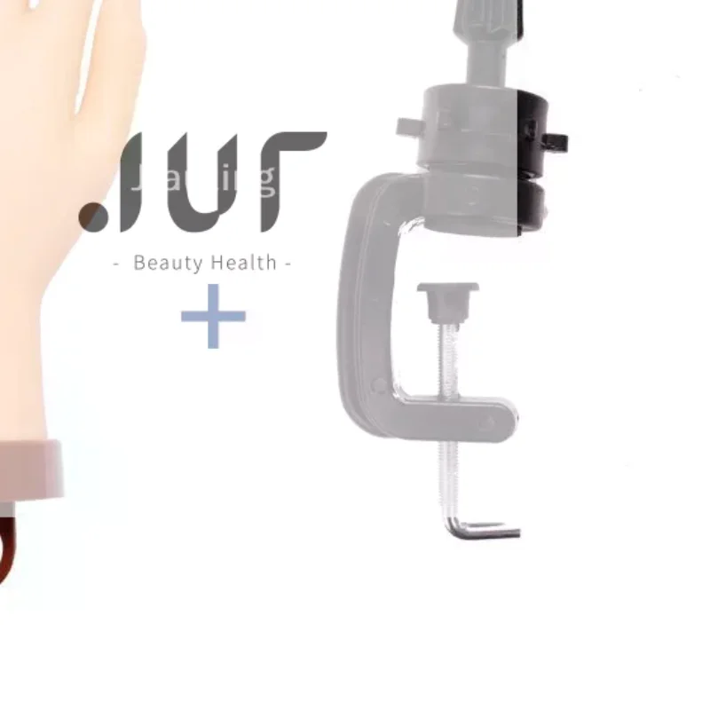 

Nail Art Fake Hand Flexible Soft Adjustable Plastic Finger Practice Prosthetic Model Manicure Training Display Tool