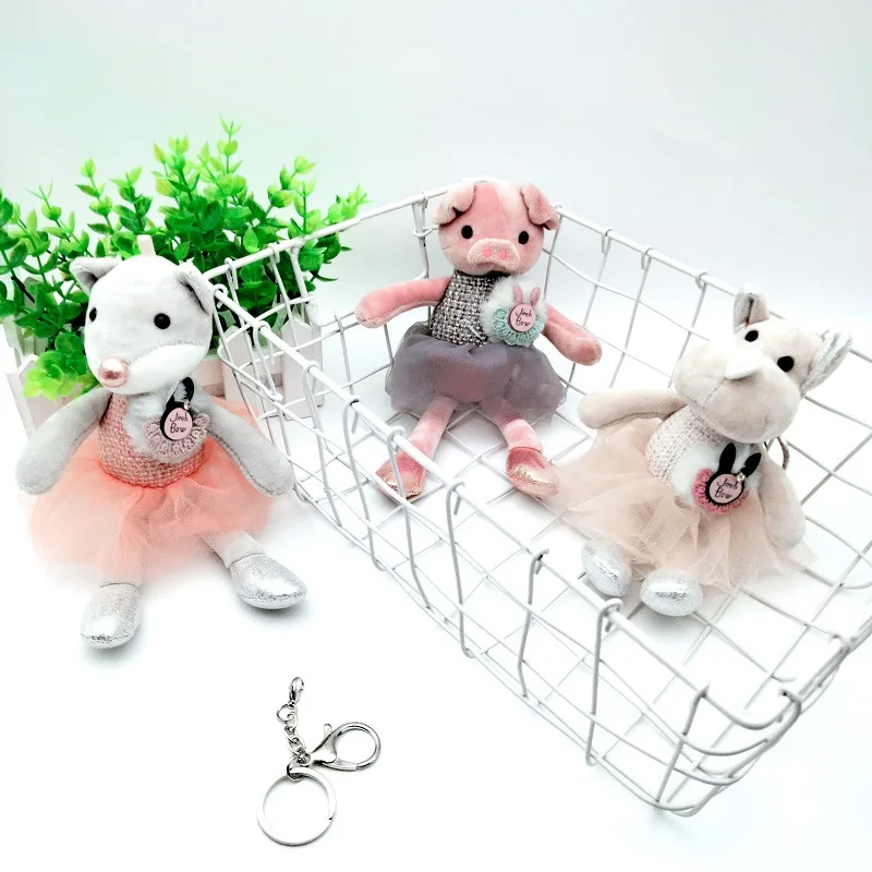 

23cm Creative Anime Long Legs Piglet Calf Plush Toy Girls Backpack Pendant Cartoon Cute Soft Stuffed Animal Doll Kids Gift