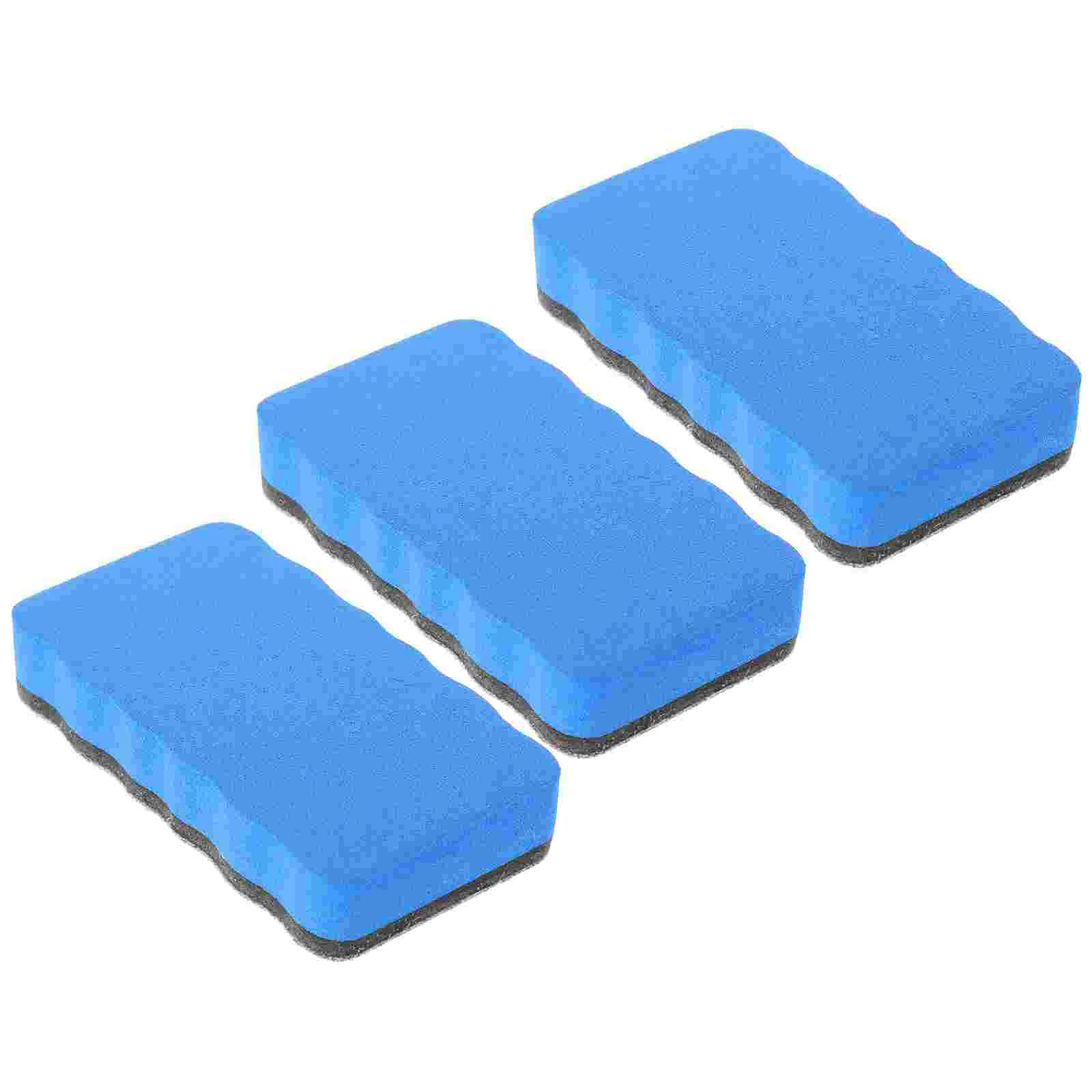 

3 Pcs Cleaner Cleanser Whiteboard Eraser Dry Office Supplies 1040X550X200CM Blackboard Lightweight Erasers Blue