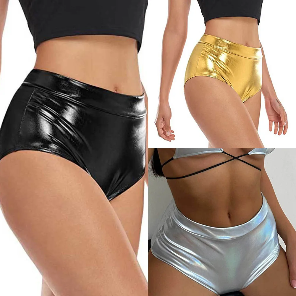 Women Ladies Lingerie Club Shorts Party Bottoms Shiny Panties Pole Home Clubwear Moderate Elasticity