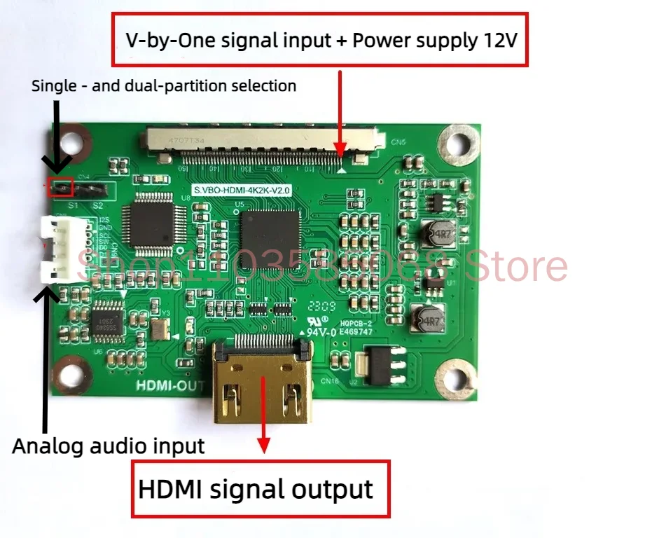 

V-by-One to HDMI Board Vbyone VBO to HDMI Board Output Support 4K2K 1080P Resolution