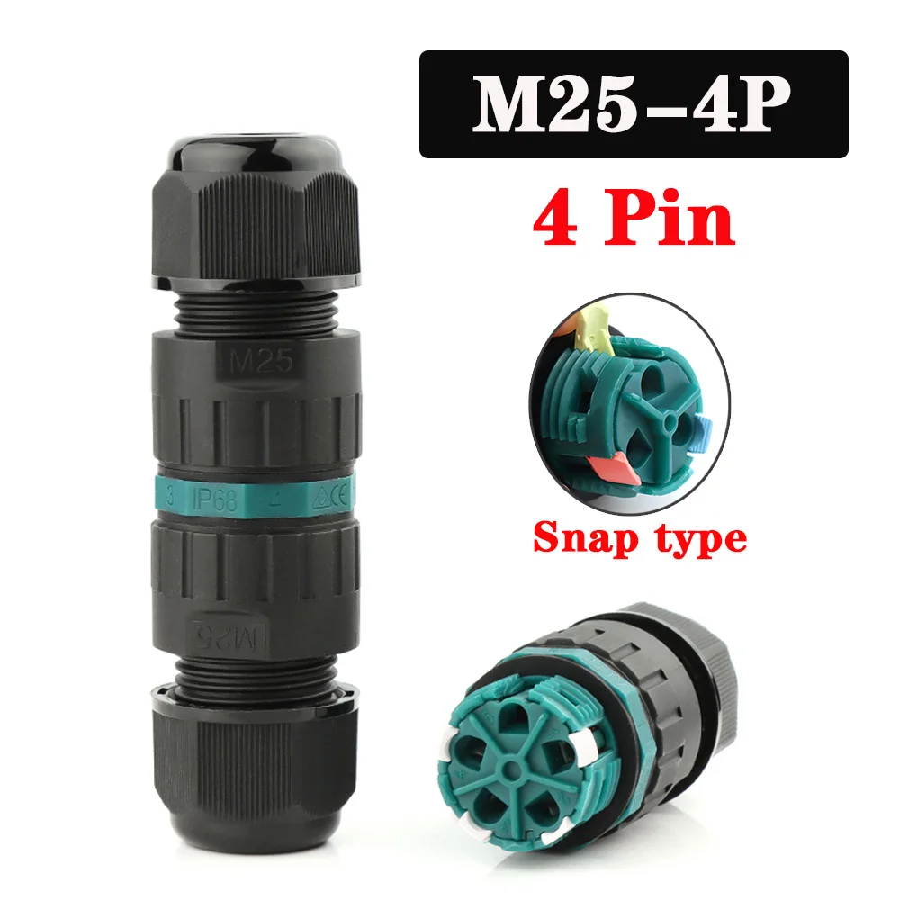 IP68 waterdichte connector 2 3 4 5-pins kabel Draadwartel Mouwconnectoren snelle schroefaansluiting Outdoor waterdichte terminal