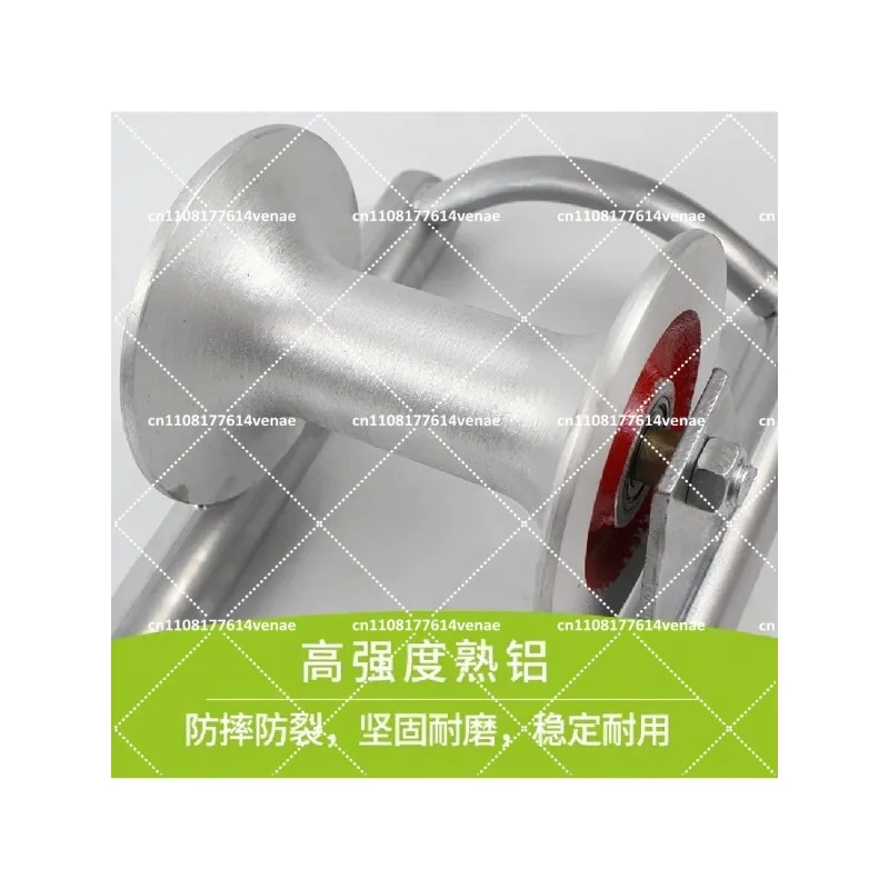 Aluminum Cable Pay-Off Pulley for Power Tools, Heavy Duty Ground Nylon