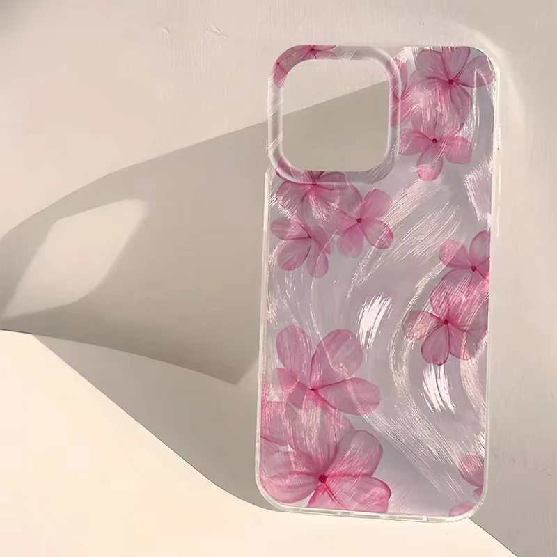 花柄 iPhone 16 ケース iPhone 16e 15 14 13 12 11 Pro Max XS X XR 7 8 Plus SE 2022 耐衝撃バンパーカバー