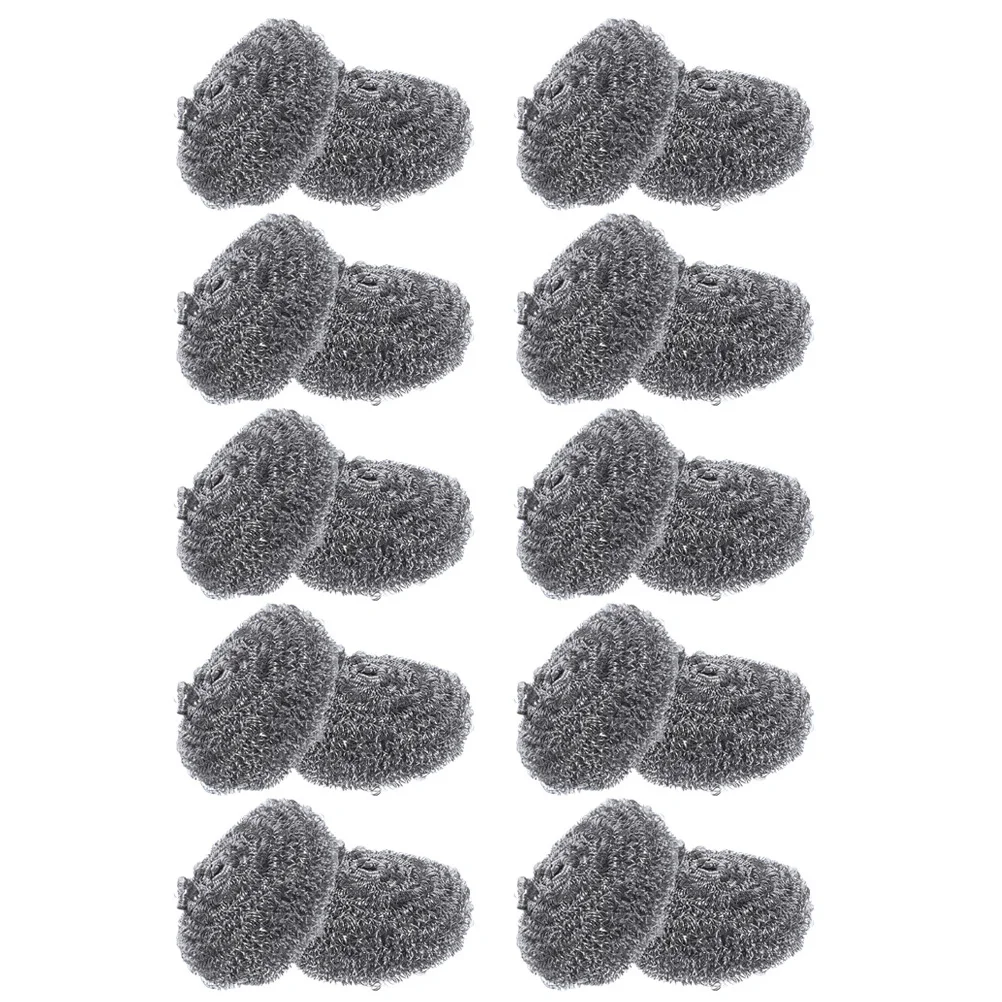

20 Pcs Steel Wool Metal Scrubber Dishwashing Brush Stainless Grill Stone Cleaning Block Sponge Pot Pan Home Kitchen Tool