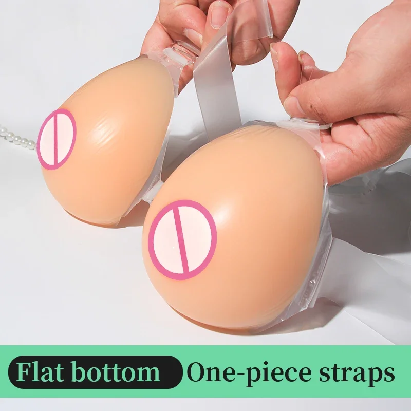 

1pair 500g-1600g Realistic Silicone Breast Forms Crossdresser Teardrop Full Shape Fake Boobs Design for Crossdressing Shemale