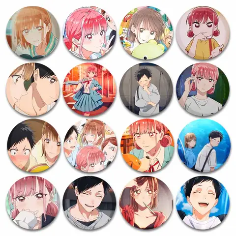 Anime Blue Box Ao No Hako Button Pins Cute Chinatsu Kano Hina Chono Taiki Inomata Cartoon Badge Pins Backpack Shirt Accessories