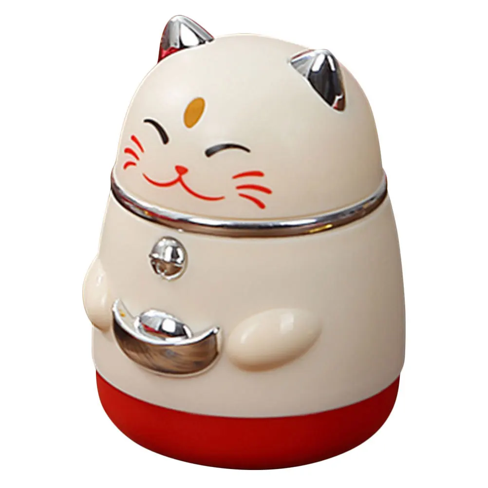 

Creative Fortune Cat Toothpick Container Cute Multifunctional Plastic Organizer Desktop Holder for Home Restaurant
