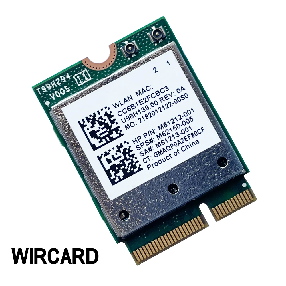 WIRCARD QCNFA765 WIFI 6E 802.11ax 2.4G/5G/6G SPS# M62160-005 2400M BT5.2 For Laptop