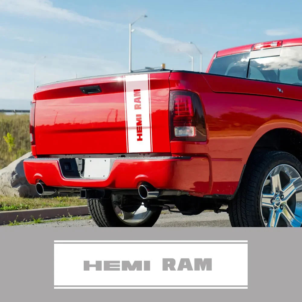 ملصقات باب خلفي لدودج رام من الخلف ، هيمي شاحنة متمردة ، ملصق حرف مخصص ، غطاء فينيل ، إكسسوارات سيارات