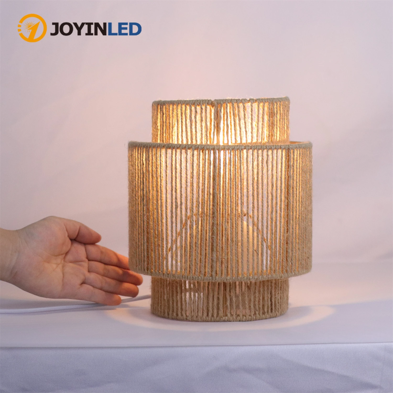 

Настенный светильник JOYINLED из ротанга в деревенском стиле, E27, винтажный настенный светильник в стиле бохо для спальни и гостиной