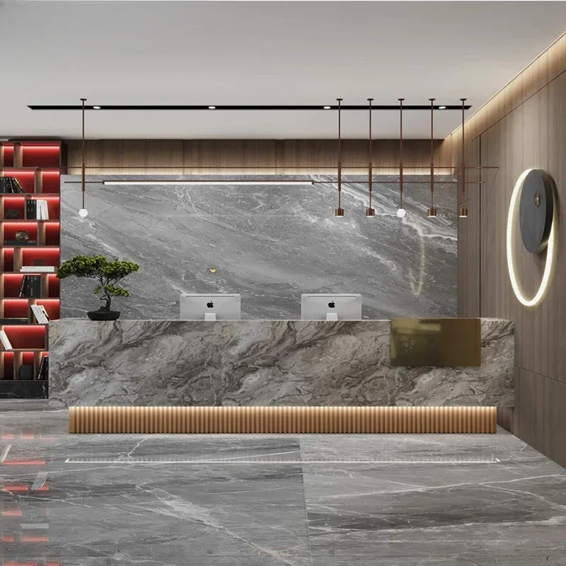 

Luxury Counter Reception Desk Organizers Hospital Closet Reception Desk Church Pulpit Escritorio Restaurant Trendy Furniture