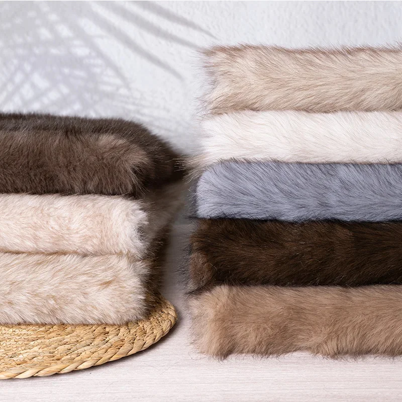 

Окрашенная заостренная плюшевая ткань из искусственного лисьего меха 3 см для одежды с животными, манжеты, бахилы, пушистая ткань, ткань для шитья своими руками