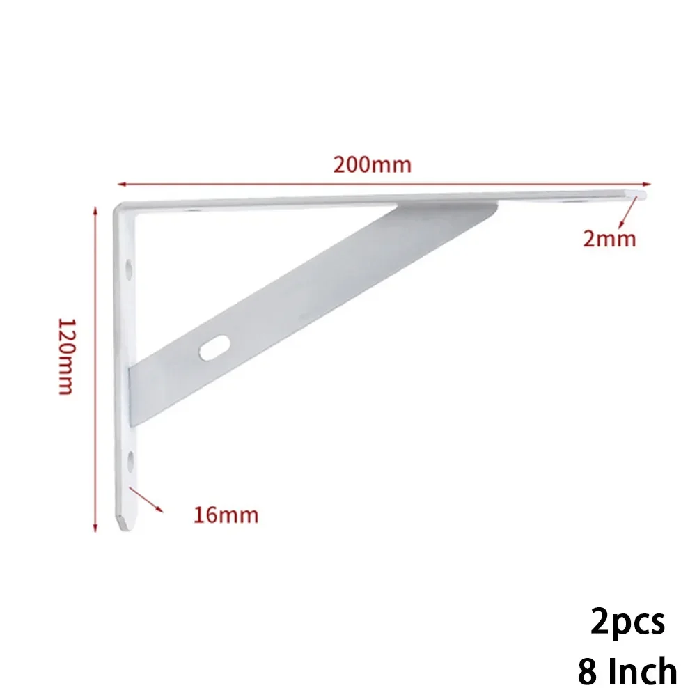 Stable New Shelf Brackets Tripod Garden Shelf Kitchen Shelf L Shape Metal Thickened Triangle Wall 2pcs Bookshelf