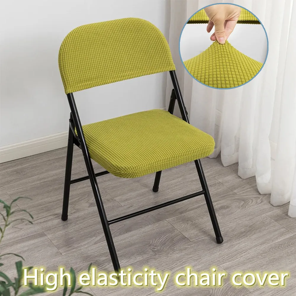 

1Set Household Folding Dining Soft Elastic Polyester Backrest Chairs Cover Washable Office Bar Seat Cover Seat Slipcover