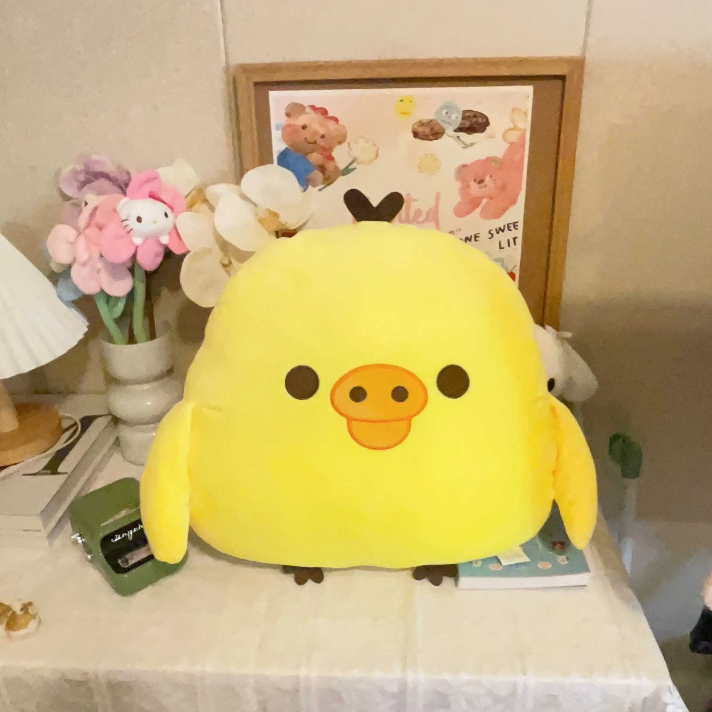 Schattig Rilakkuma Pluche Kussen Kiiroitori Gevulde Pop Mooie Anime Sofa Kussen Kawaii Animal Room Decor Verjaardagscadeautjes voor Kid