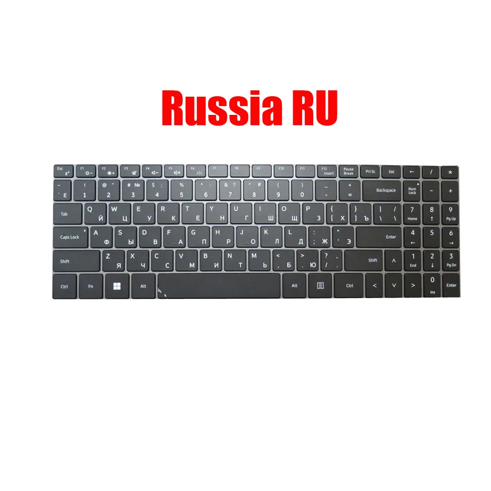 

Laptop Keyboard For DEXP For Atlas M16-A7W303 Russia RU With Backlit Black New