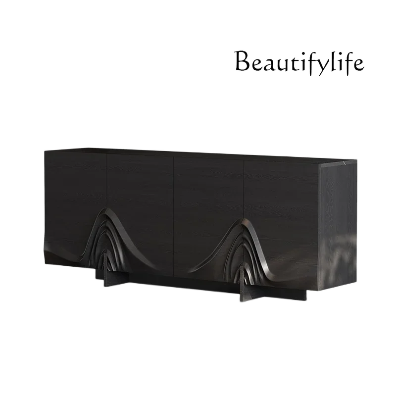 

Italian light luxury door cabinet modern simple rock slab dining side cabinet living room home storage shoe cabinet