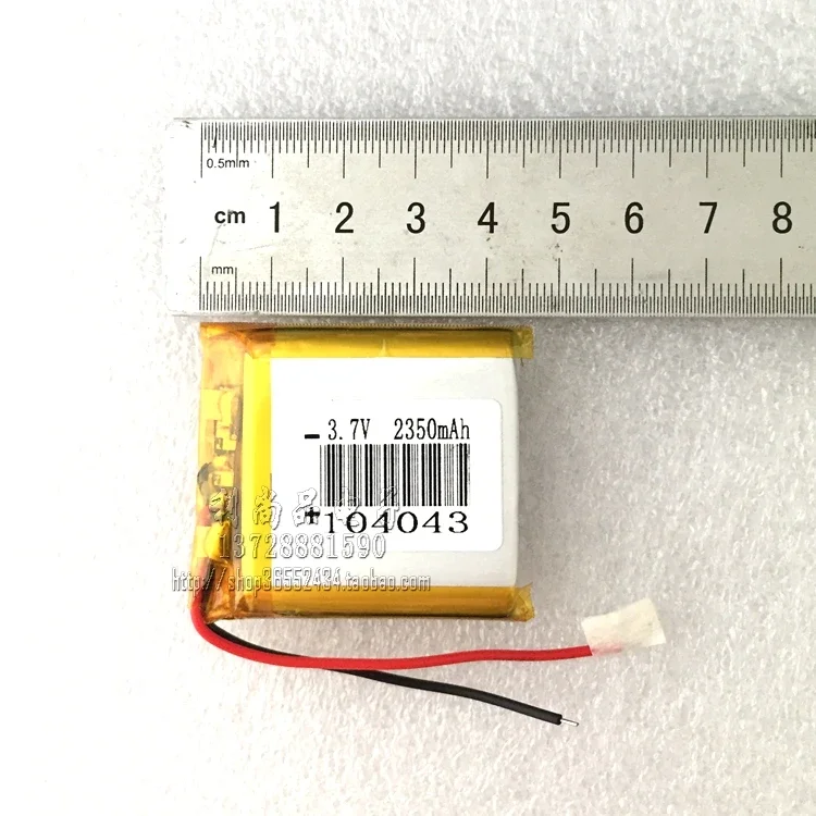 3,7 В полимерная литиевая батарея 2350 мАч история машина MP3 динамик микрофон светодиодная лампа 104043104045