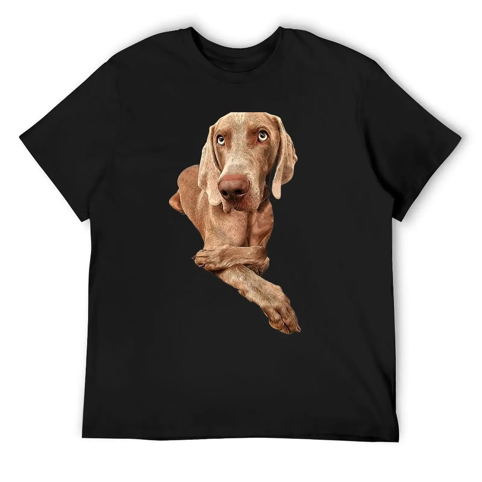 Weimaraner T-Shirt graphics customs plus sizes sweat cotton t shirt men