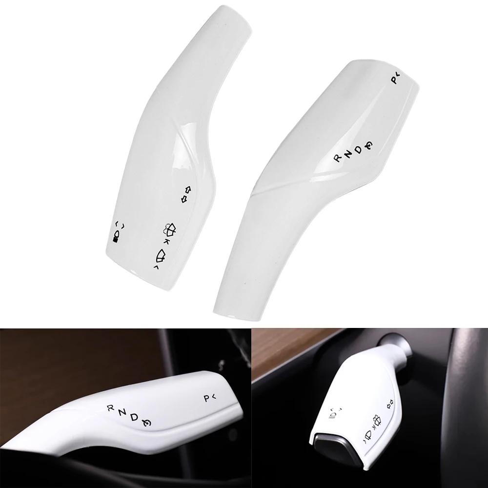 Alavanca de mudança de limpador de carro, lantejoulas de cruzeiro, capa de botão, decoração de volante, adesivo abs para tesla modelo 3 modelo y 2017-2023