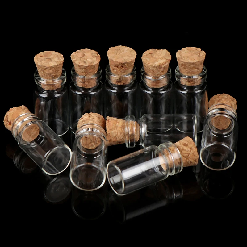 10Pcs 1:12 Dollhouse Miniature Glass Jars Model Candy Jars Storage Jars with Wood Lid Ornament Food Toy Accessory