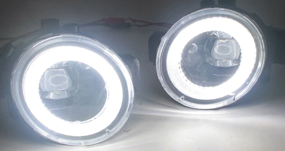 LED Fog Lights Assembly for Nissan Pulsar 5-Doors C13 VI 2014 2015 2016 2017 PTF with Clear Lens Angel Eye DRL Car Fog Lamp 30W detail image 10
