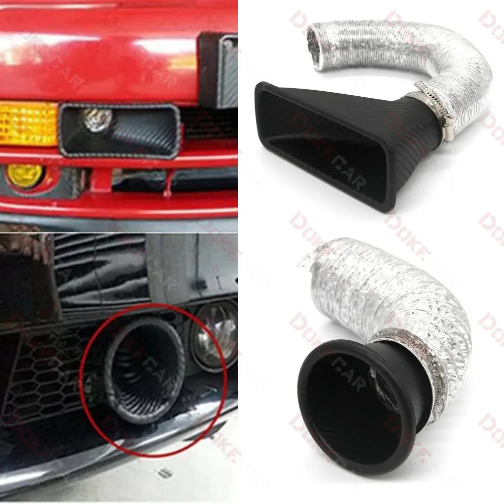 Carbon pattern near air vent Automotive GM Front bumper grille Intake pipe kit Injection system funnel turbo