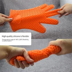 New Silicone Oven Kitchen Glove Heat Resistant Thick Cooking Gadgets Accessories BBQ Grill   Gloves