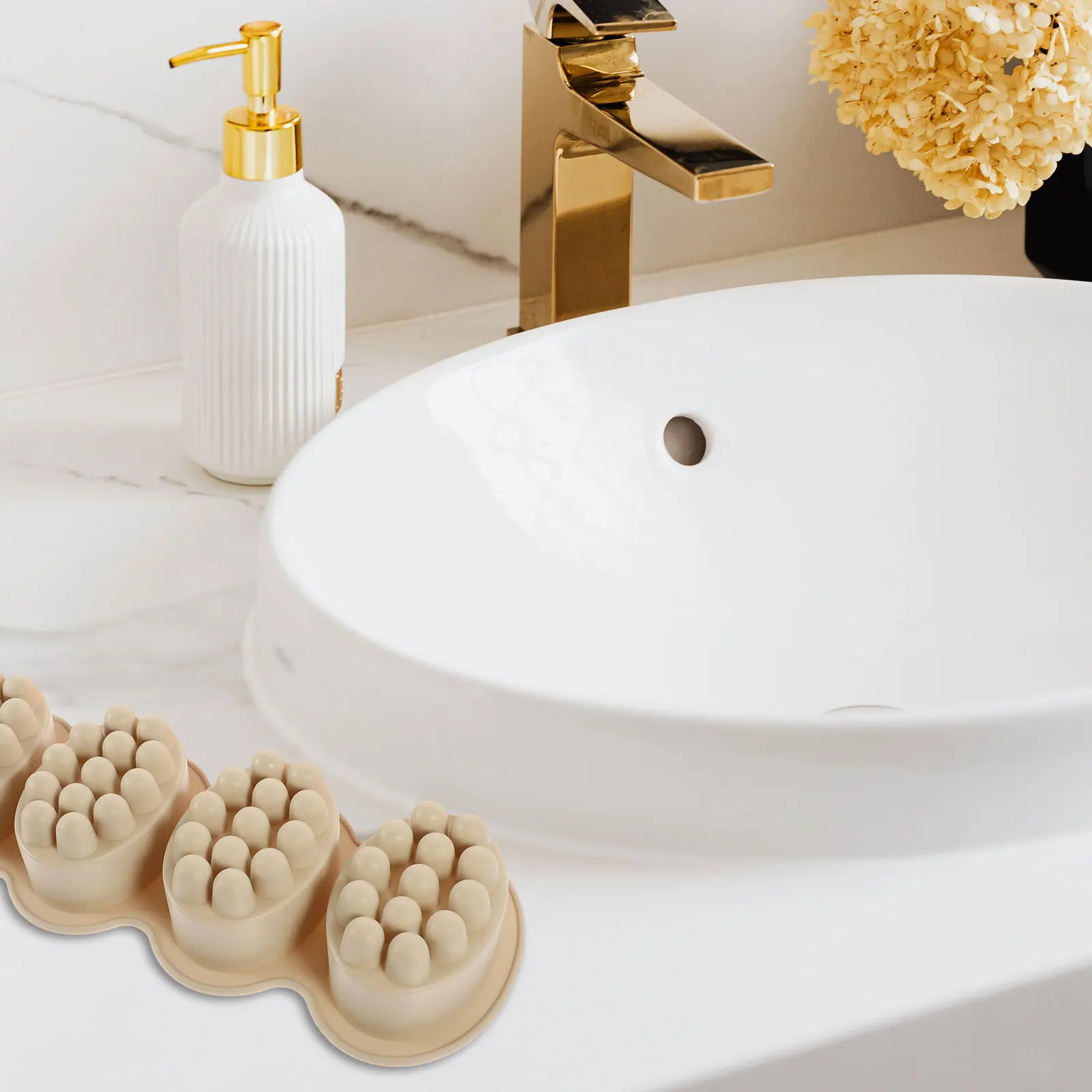 

2 Pcs Soap Mold Handmade Decorative Oval Shaped Scalp Massage Tool Silicone Mould Molds