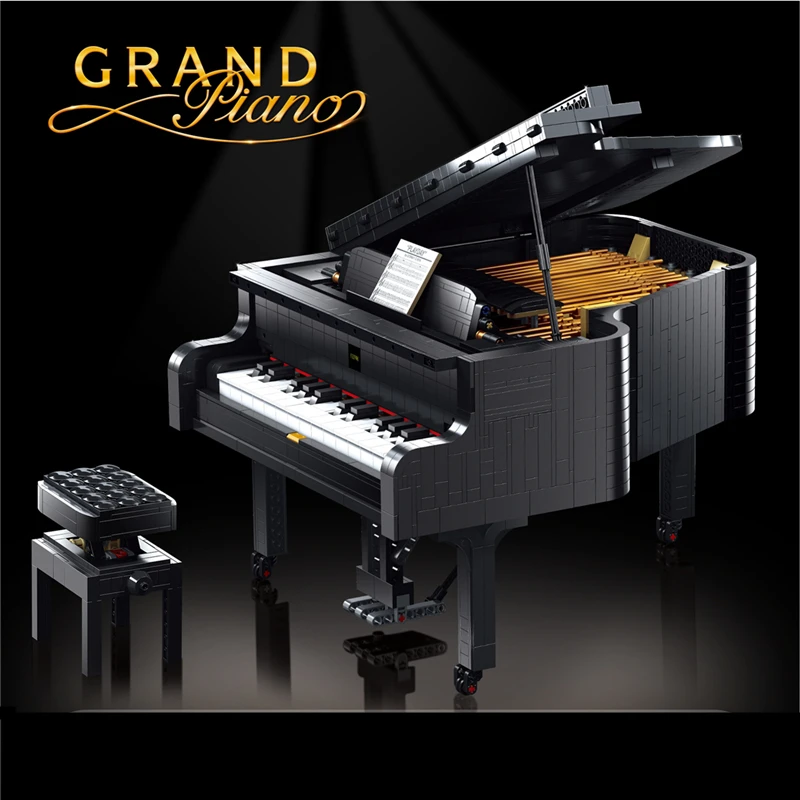 IN STOCK MOC GRAND PIANO Model With Motor High-Tech Toy Building Blocks Brick Chrismas Gift 21323 10285 XQGQ01 82998