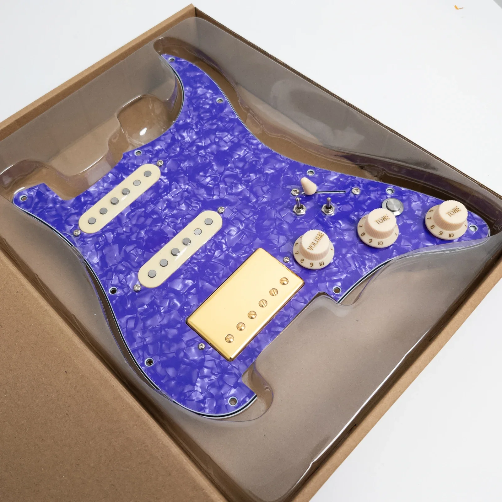 SSH Guitar Prewired Loaded Pickguard Set,with Alnico 5 Humbucker Pickups Set for ST Electric Guitars Replacement Parts