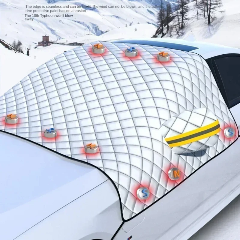

Magnetic Car Windshield Cover Winter Ice Snow Dust Frost Guard UV Protector Car Front Window Sun Shade Outdoor Cover
