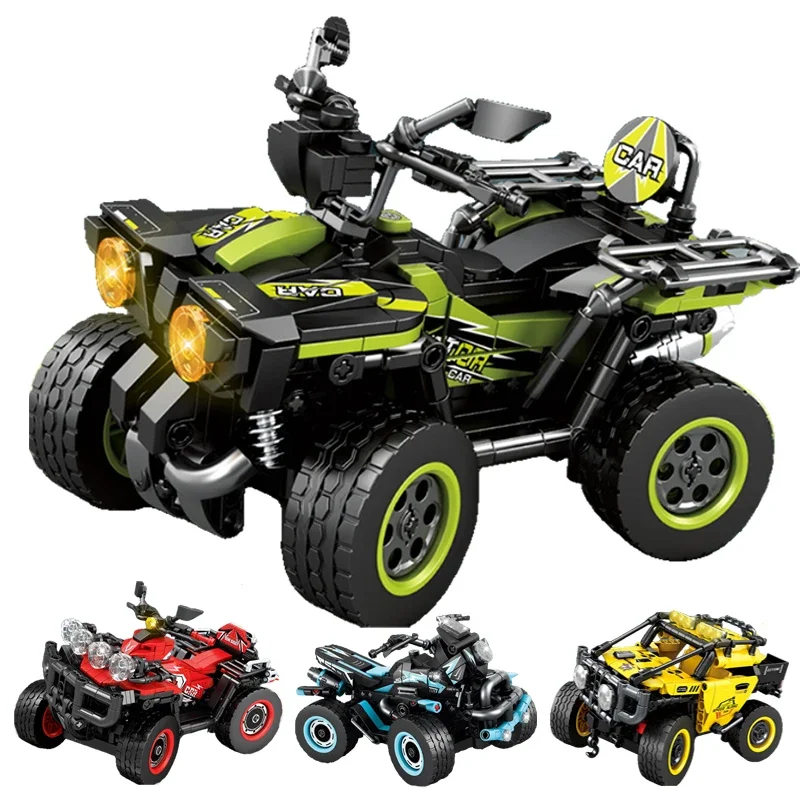 Technical SUV Swing Car Building Block Friends Off-road Vehicle MOC Car Bricks Four Wheel Drive Motorcycle Toys Kids Gifts