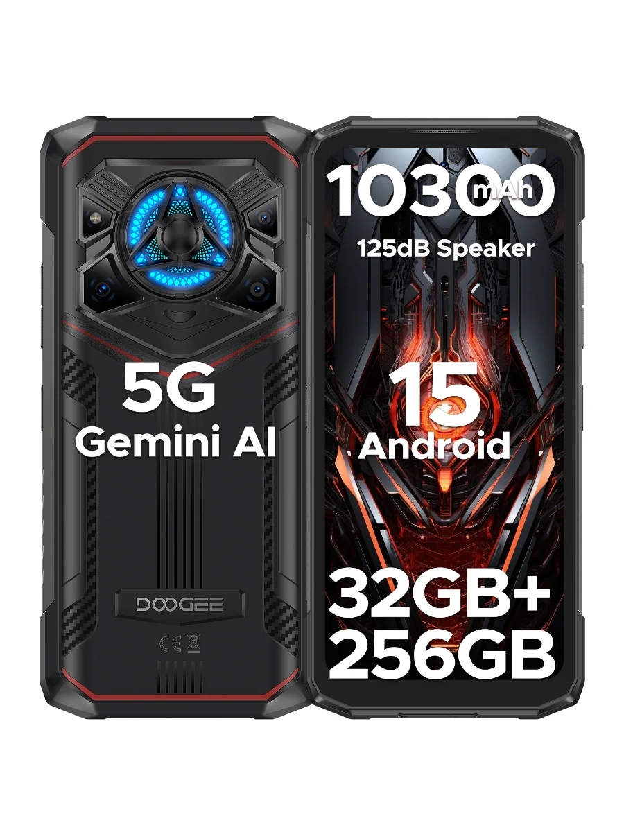 Globale Version DOOGEE Blade20 Play 5G Robustes Smartphone 6,6'' Gemini AI 125dB Lautsprecher 10300mAh Akku NFC Android 15 Mobiltelefon